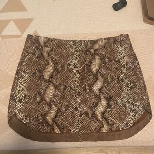 Karina Grimaldi leather snake print mini skirt